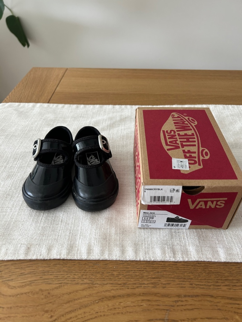 Vans Toddler Black Patent Mary Jane Shoes